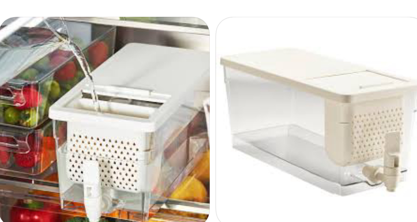 ظرف با شیر خروجی برای یخچال، شفاف، ۴٫۵ لیتر 