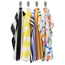 دستمال آشپزخانه (Tea Towel)، طرح چندرنگ  ۴ عددی — 45 × 60 سانتی‌متر