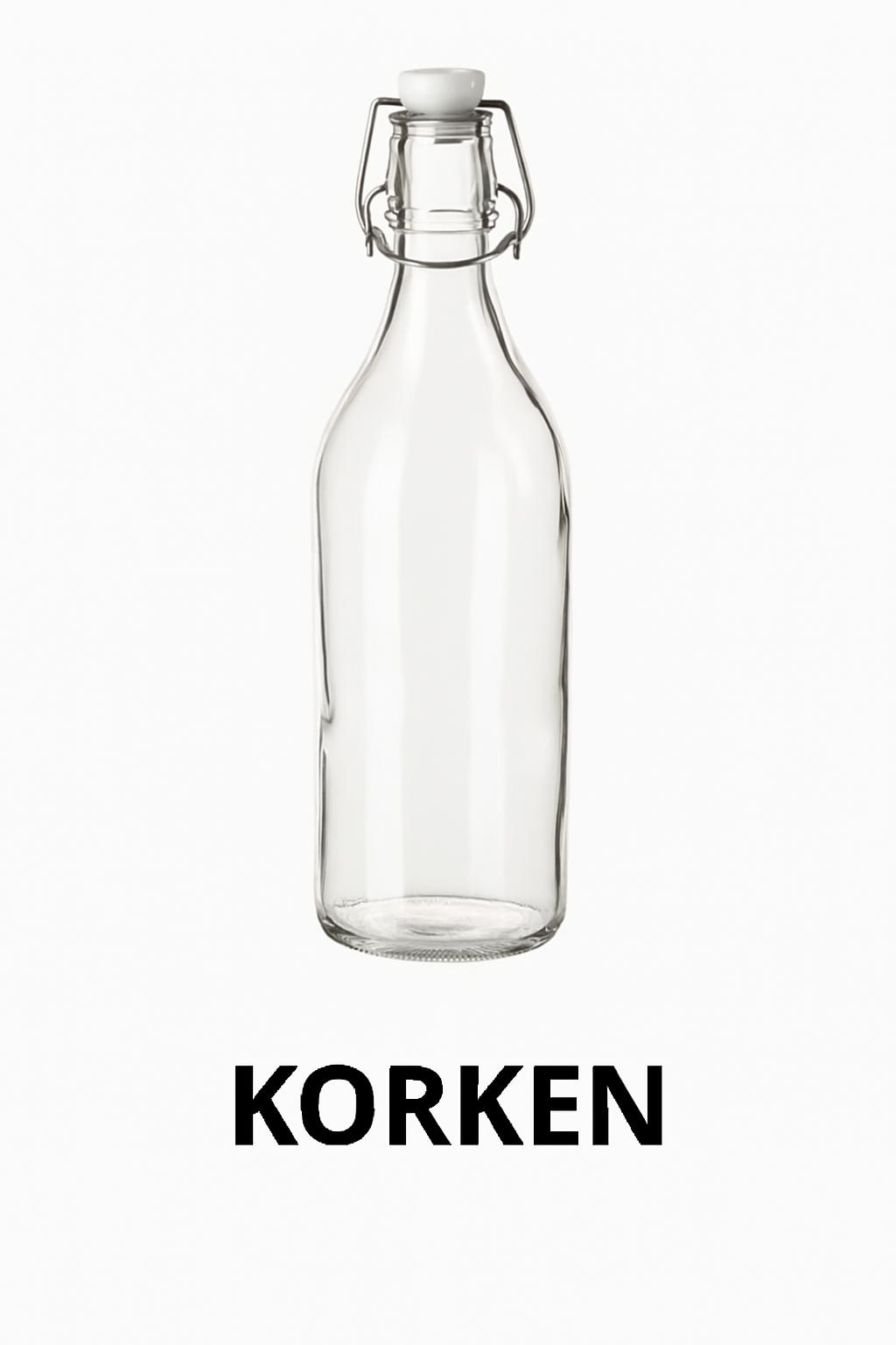 بطری شیشه‌ای درب‌دار ۱ لیتری